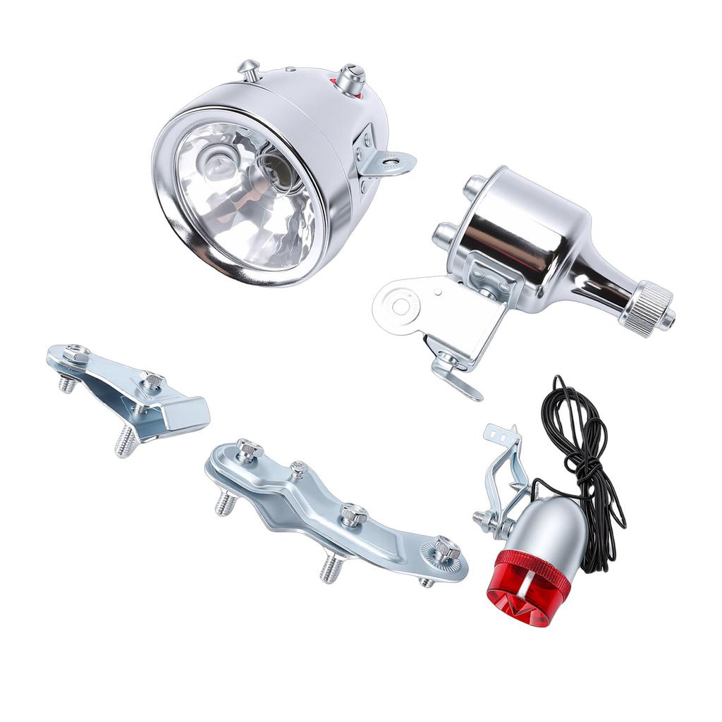 Generator Dynamo Headlight Tail Light Kit 12V 6W Waterproofing Bike Friction Generator Dynamo Light Kit