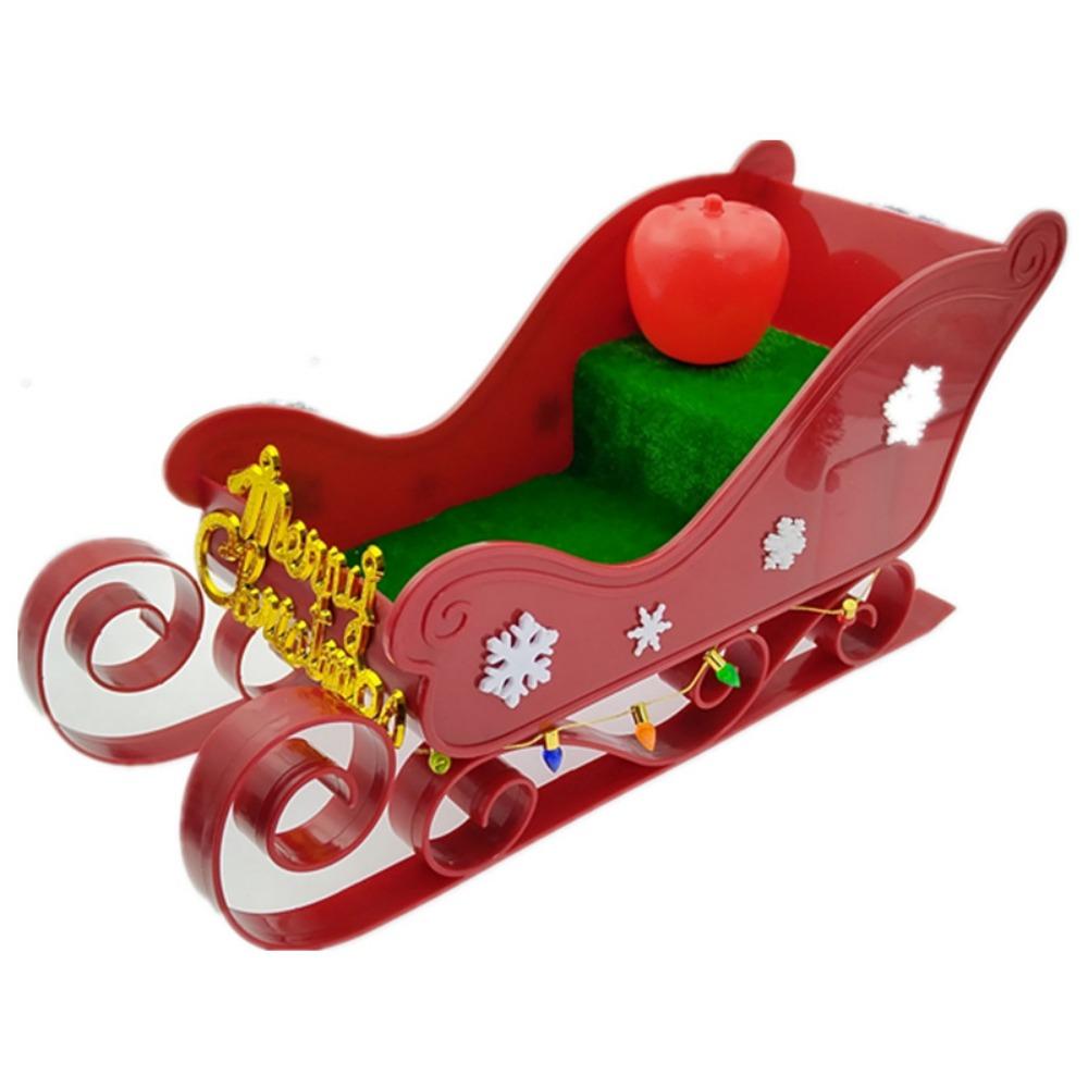 Candy Snowmobile Tabletop Decoration Plastic Sledge Car Santa Claus Gift Deer Car Self-assembled To Match The Set