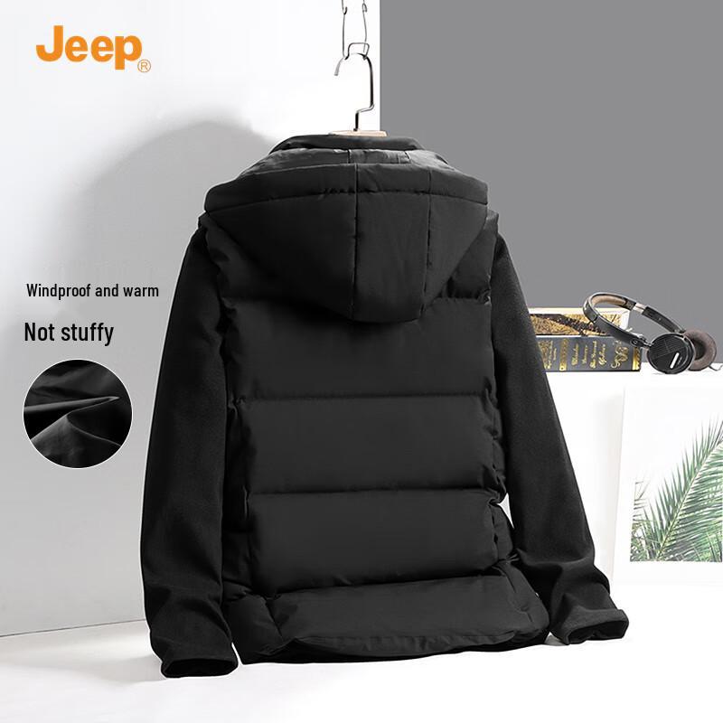 Jeep Men's Hooded Cotton Vest