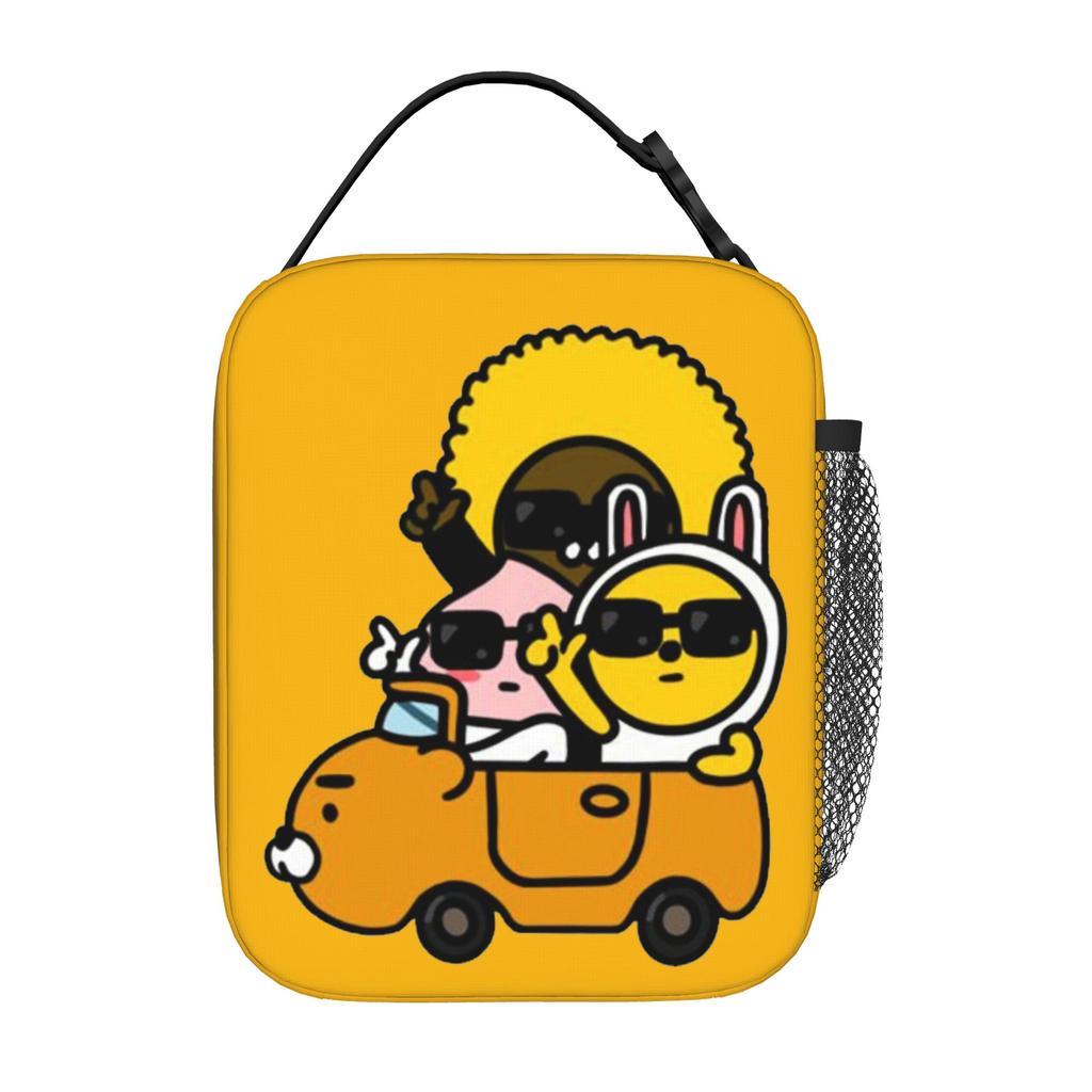 K-Kakao F-Friends Hello! Ryan Insulated Lunch Bag Leakproof Meal Container Cooler Bag Tote Lunch Box Picnic Food Handbags
