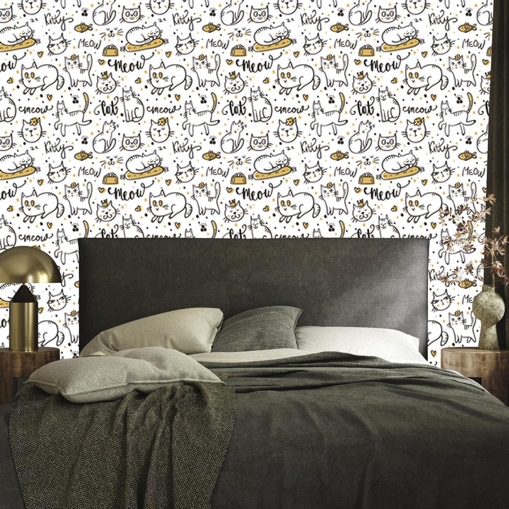 Funny kittens wallpaper for living room and bedroom 50x1000