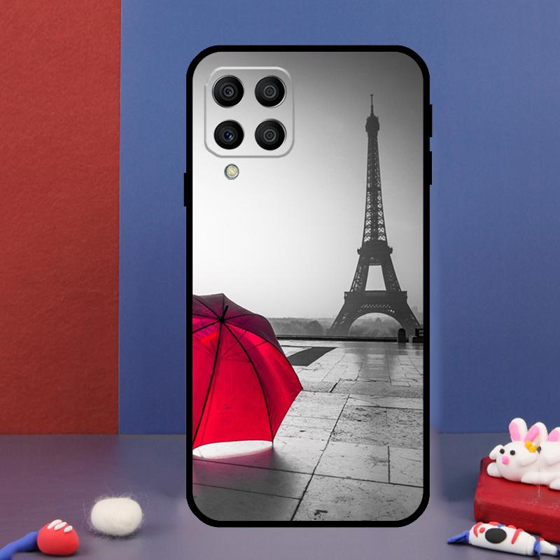 Red Umbrella Eiffel Tower For Samsung Galaxy M14 M34 M54 M33 M13 M23 M53 M15 M55 M31 M51 M20 M30s M32 M52 Phone Case