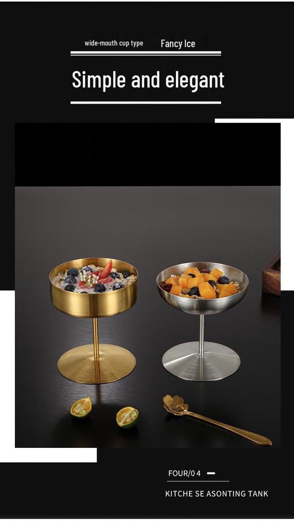 304 Stainless Steel Dessert and Snack Cup
