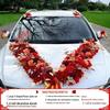 Handon V-förmiges Goldene Hochzeit Auto Blumendekor Set