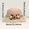 WTEMPO Party Dacing Hats Retro Elegant Summer Beach Flowers Lace Pacthwork Hats Breathable Wide Brim Foldable Large Sun Hats