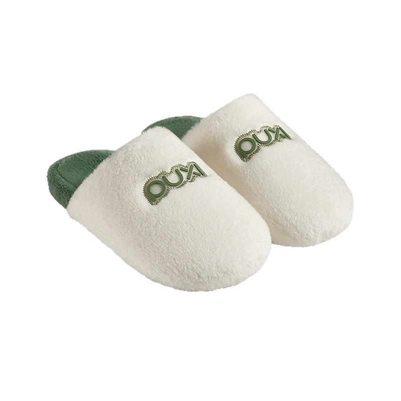 PUXI simple new wool slippers non-slip breathable thickened warm home slippers Baotou winter slippers