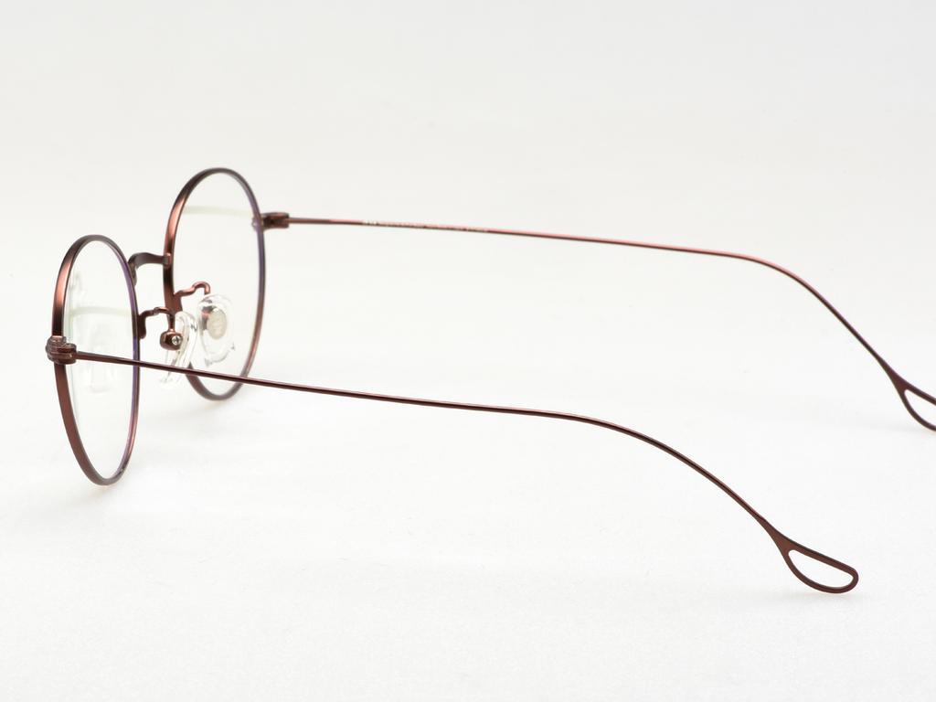 Alloaiweeo [Alo:Ctzen] Ci8709B C3 Beta Titanium Ultra-Light Brown Slim Eyeglass Frame