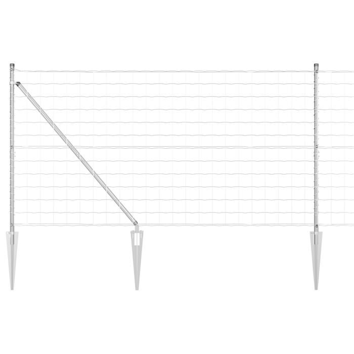 VidaXL Clôture Euro avec 7 Piquets de 1.2x10 m Acier Galvanisé 3350752