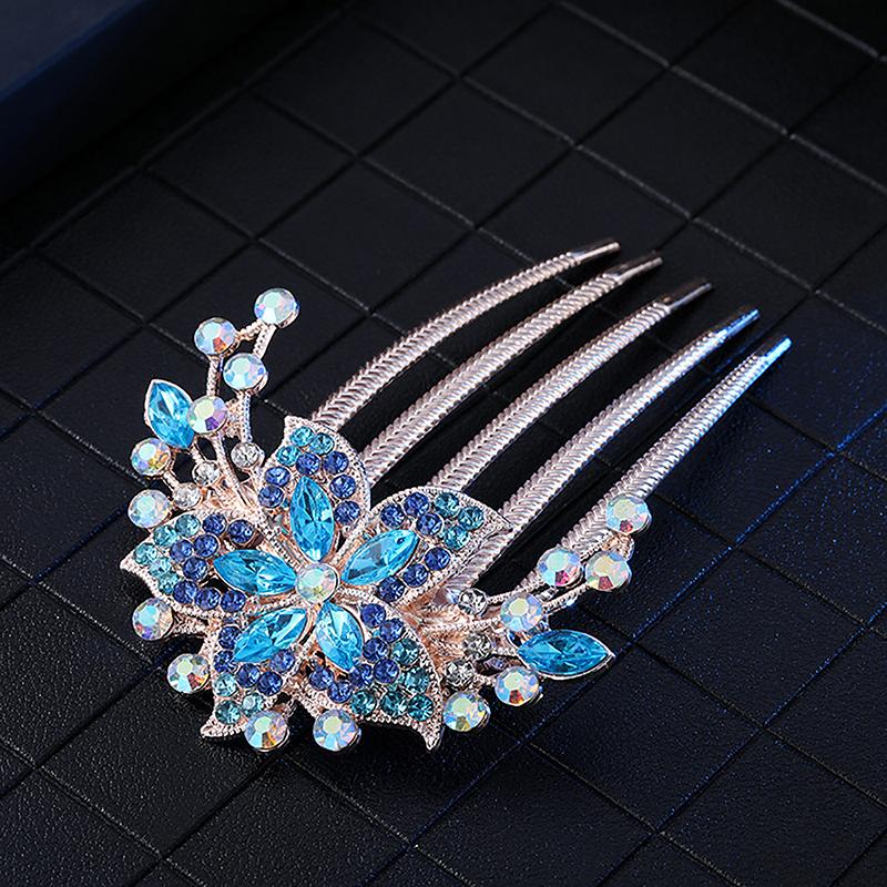 Vintage Blumen Haarspangen Koreanischer Stil Perle Haarkämme Glänzende Haarnadeln Für Frauen Haarschmuck