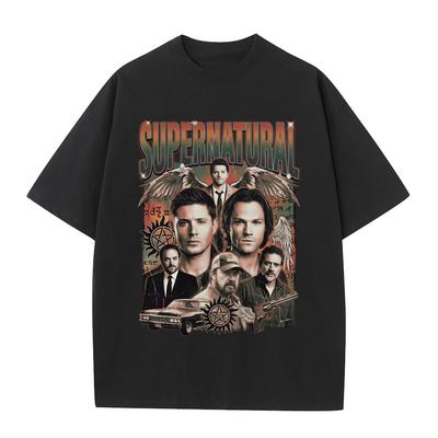 Supernatural Winchester Family Business Carry On My Wayward Son Graphic T Shirt Unisex Women Fashion Gothic Rock Oversized Tshirt