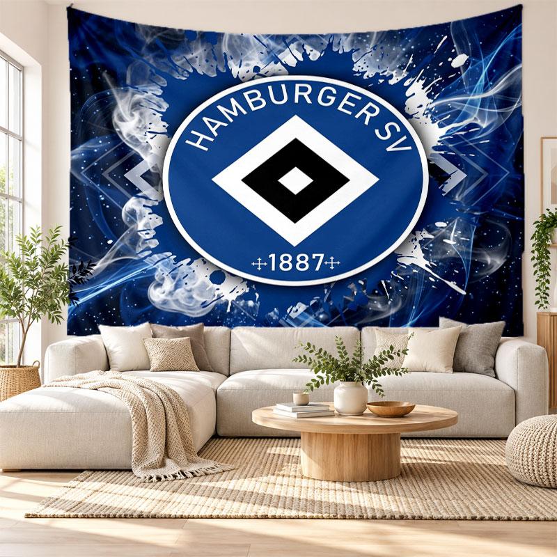 Hamburger SV Football Wall Tapestry, Soft Fabric Wall Hanging, Decorative Backdrop For Bedroom Home Wall Art