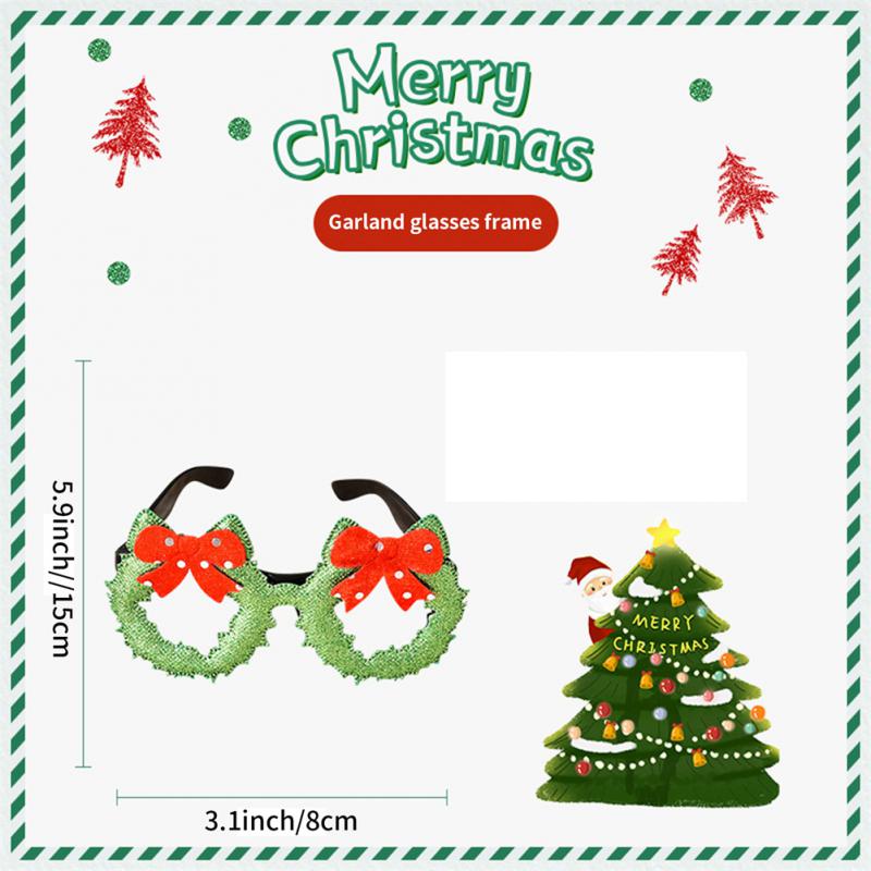 Christmas Decorations,Christmas Glasses for Children,Christmas Ornaments 2024,Santa Claus,Snowman Antlers Glasses Frames