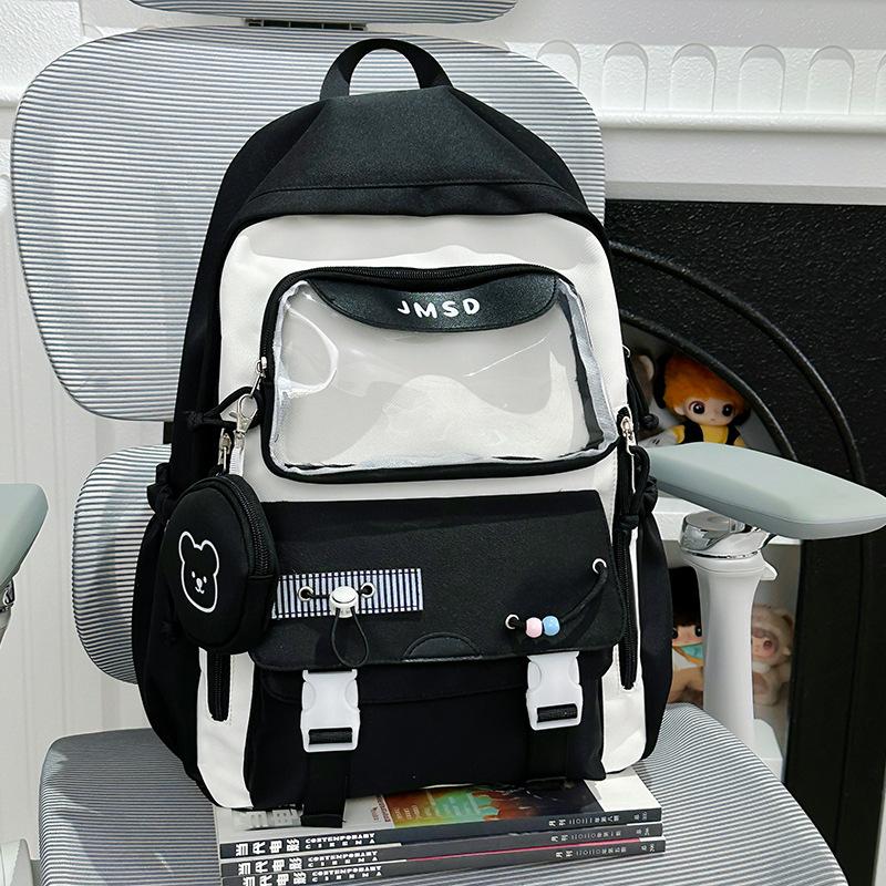 Schoolbag Student Schoolbag Korean Version Two-dimensional Girl Pain Bag Light Junior High School Students Class Backpack High Value