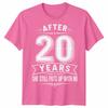 20th Wedding Unisex T Shirt Anniversary Gifts For Husband Or Wife After 20 Years