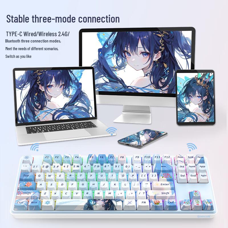 Redragon KS87/KS87 PRO Tri-Mode Gasket Mechanical Keyboard