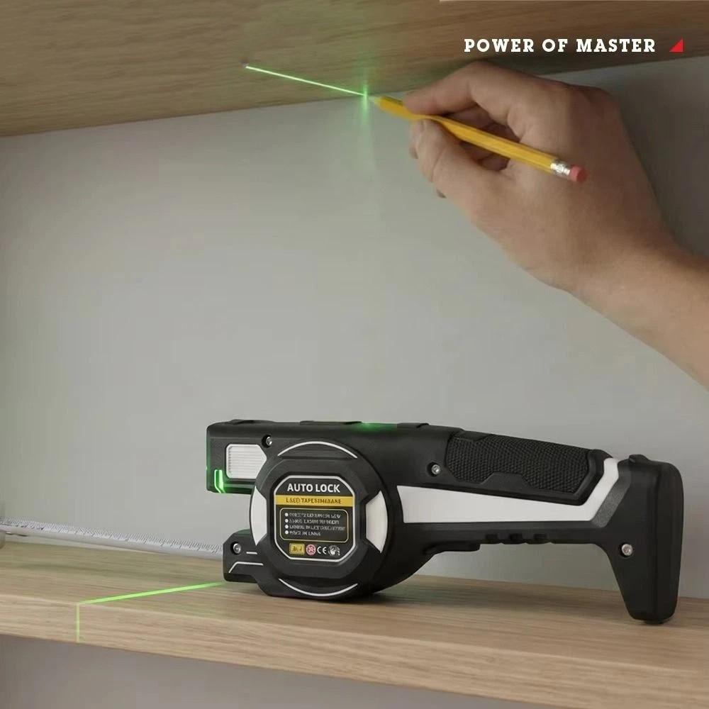 Rechargeable Laser Tape Measure Sturdy Construction Laser Rangefinder  For Builder