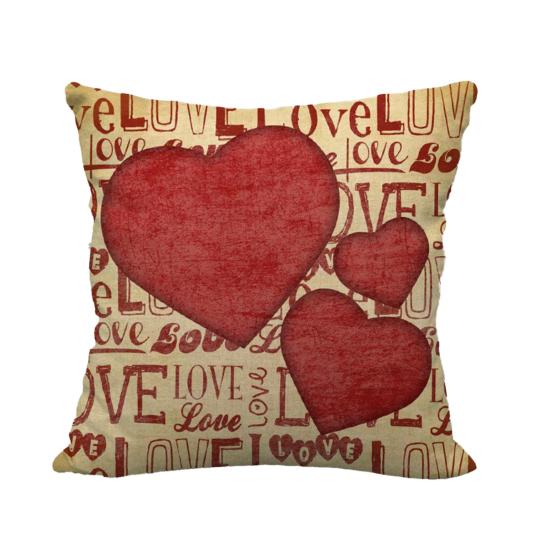 Pillow Case Comfortable Feeling Decorative Dustproof Stylish Love Cushion Cover Happy Valentine's Day Decoration for Bedroom
