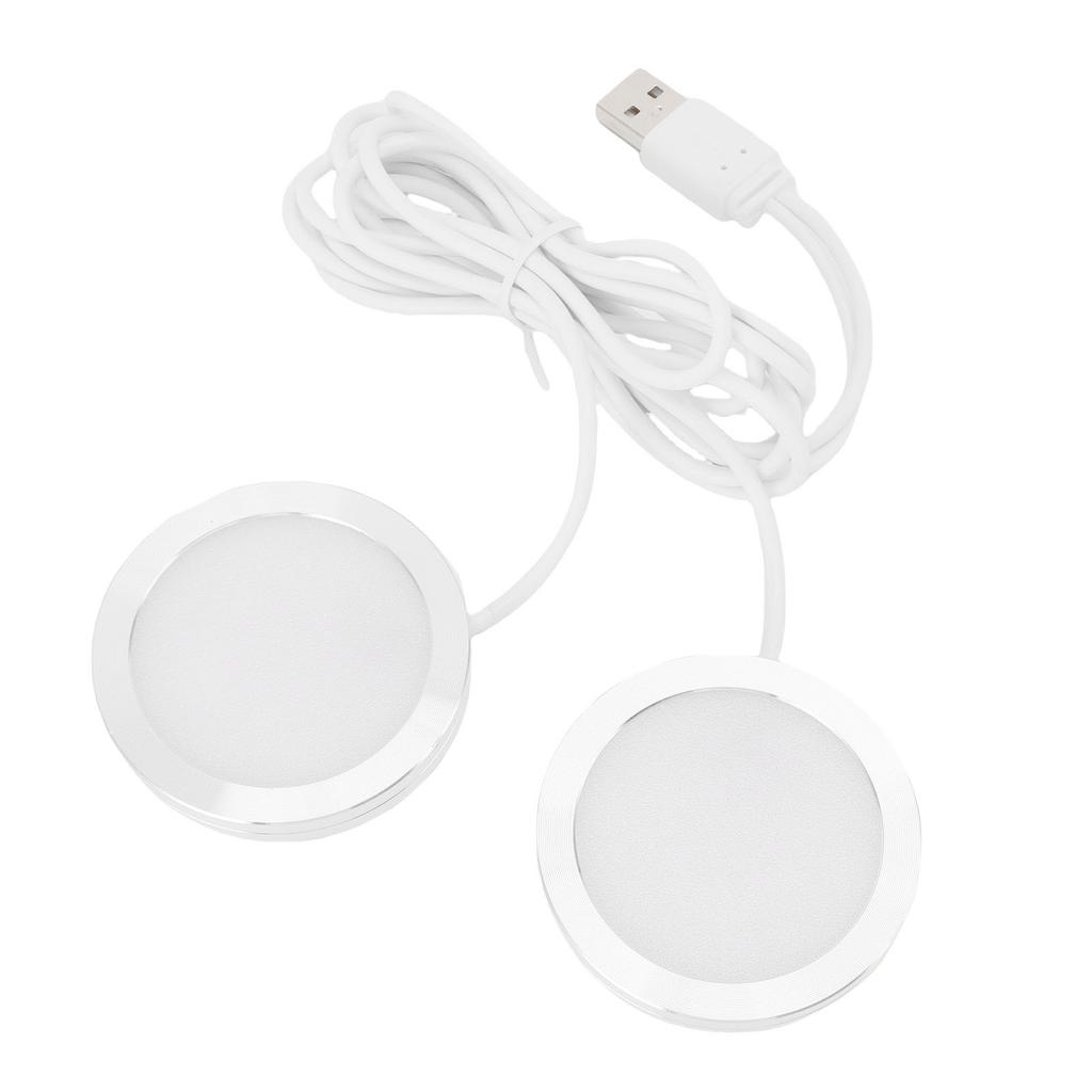 Dual Heads Round LED Spotlight Indoor Mini Ultra Slim 5V USB Under Counter Light Jewelry Display