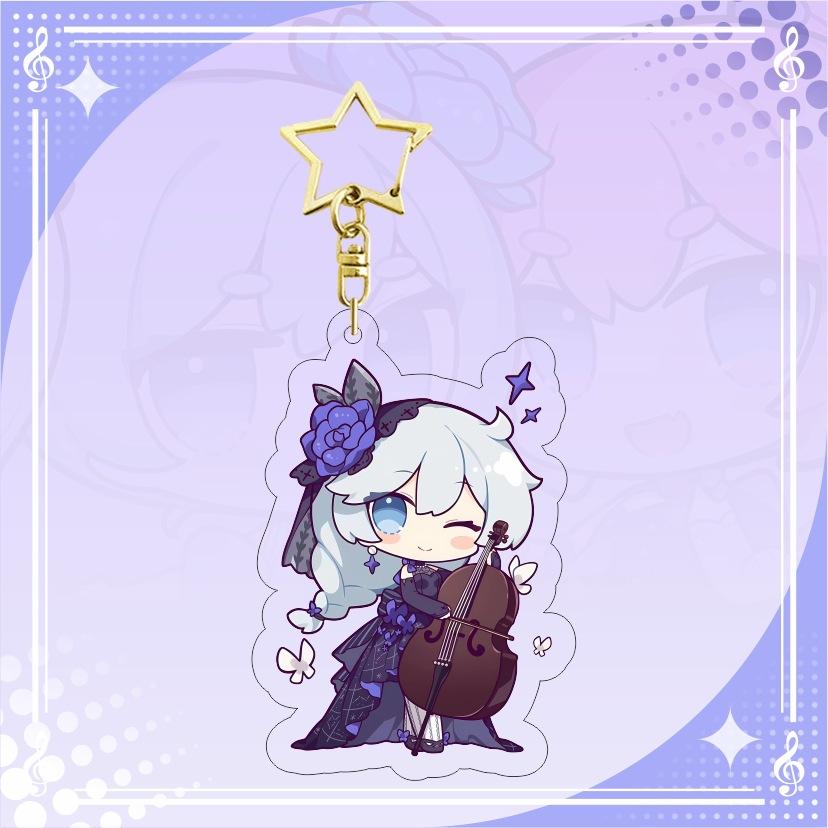 New Anime Figure Honkai: Star Rail Acrylic key chain pendant game double-sided star chain fans' gift Pendant Keyrings 6CM