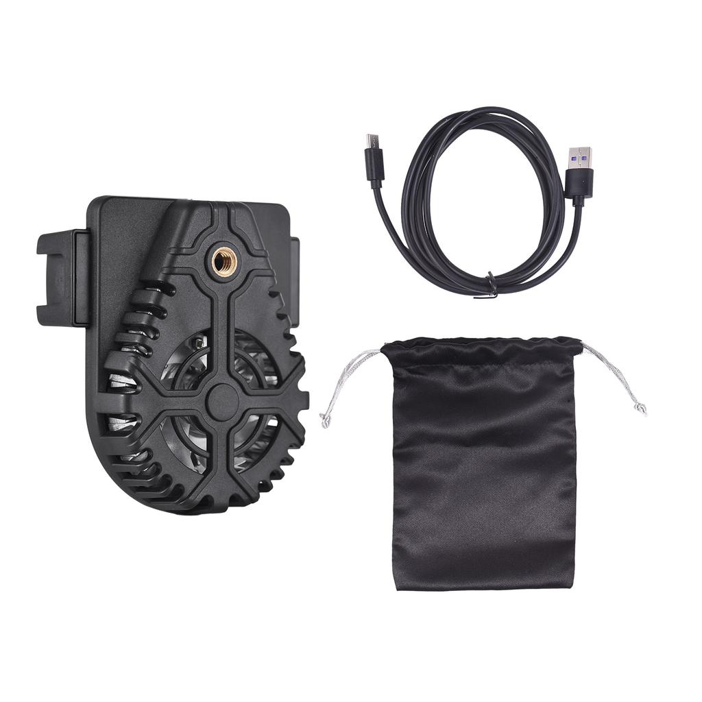 Cell Phone Cooler Fan, Dual Cold Shoe Mounts for 16Celsius15Celsius14Celsius13, Phone Cooling Fan with Refrigerating Cooling