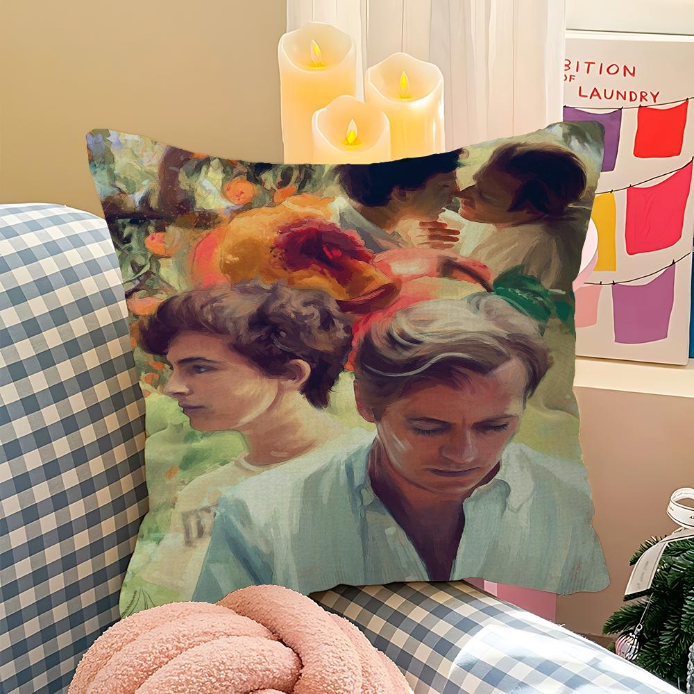 Film Posters Call Me By Your Name Cushion Cover Inches Farmhouse Decor Home Throw Pillow Covers For Couch Decorations