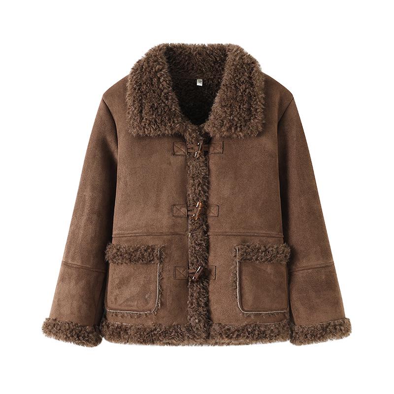 Women's Plus Velvet Warm Coat for Ages 40-60: Middle-Aged and Elderly Fashion