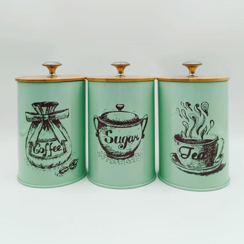 Bamboo Lid Sealed Storage Jar Set
