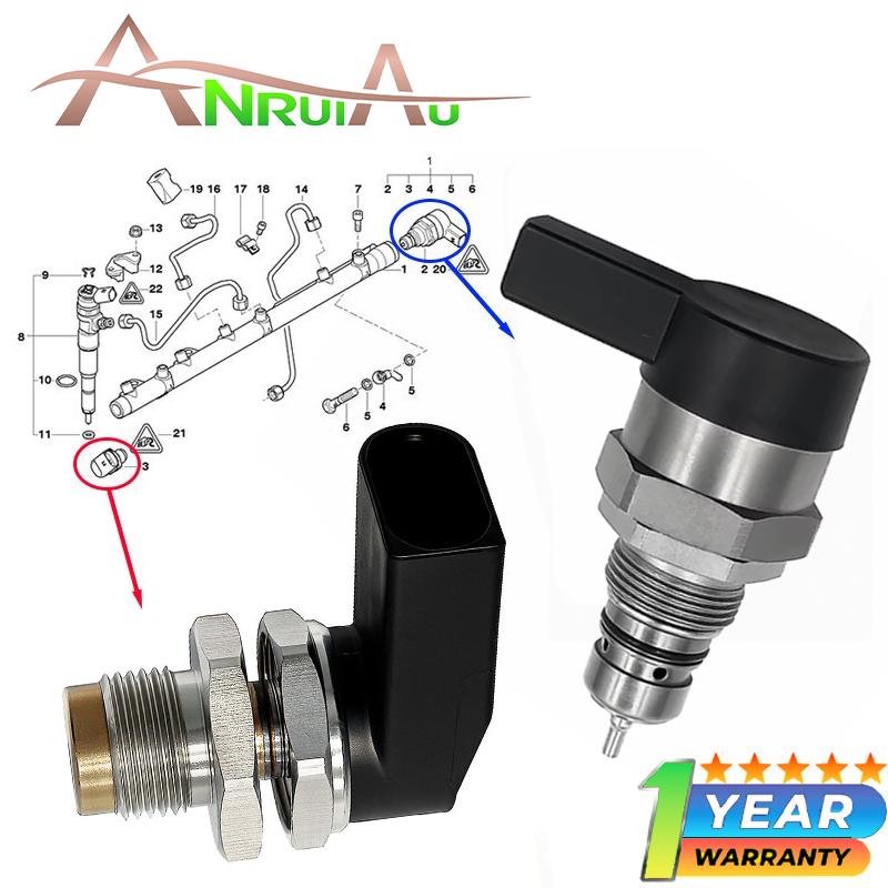 Fuel Pressure Regulator and Fuel Pressure Sensor For BMW X3 2.0D 3.0D 3.0SD E83
