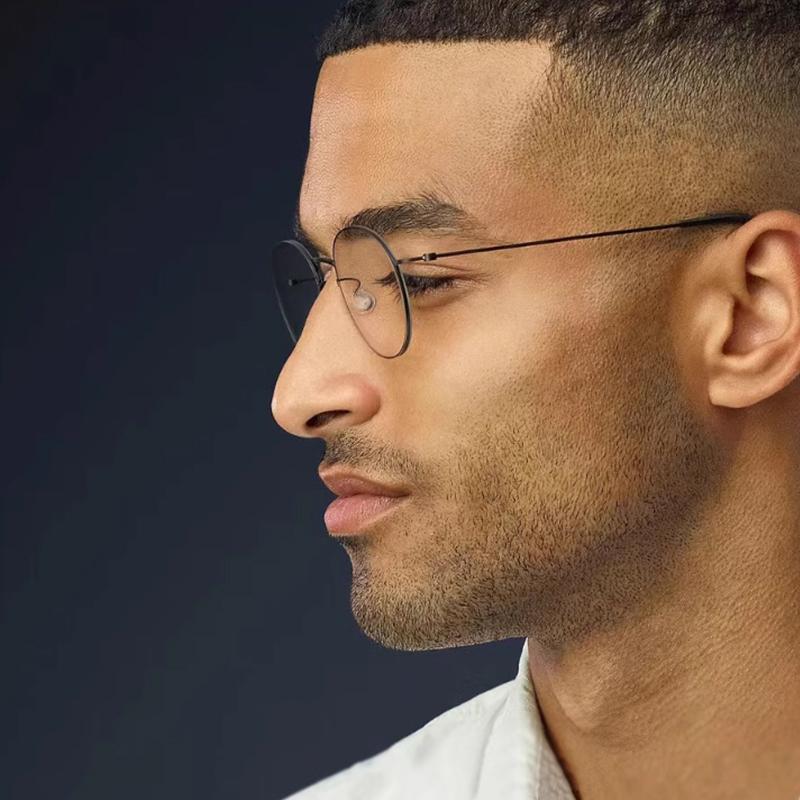 TH5504 Ultra Light Titanium Glasses Frame Men Retro Round Eyeglasses Woman Eyewear Myopia Optical Prescription Brand Spectacle