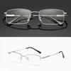 Anti Blue Light Blocking Ultralight Metal Titanium Memory Frame Progressive Multi Focus Designer Reading Glasses for Men Women