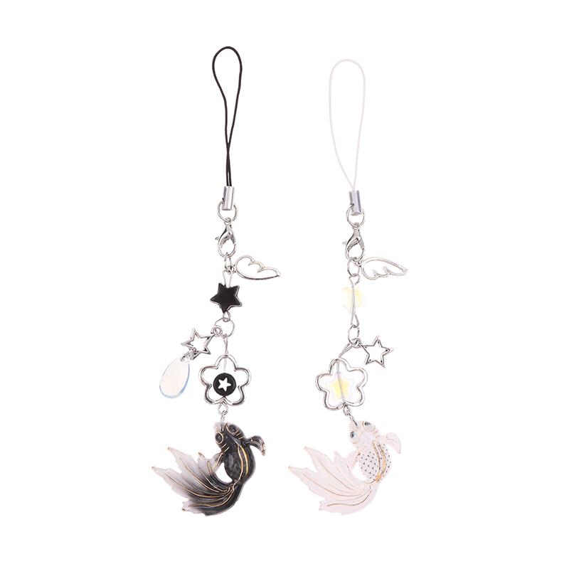 Colorful Fish Star Keychain Lanyard Wrist Strap Hanging Chain Mobile Phone Chain Charm