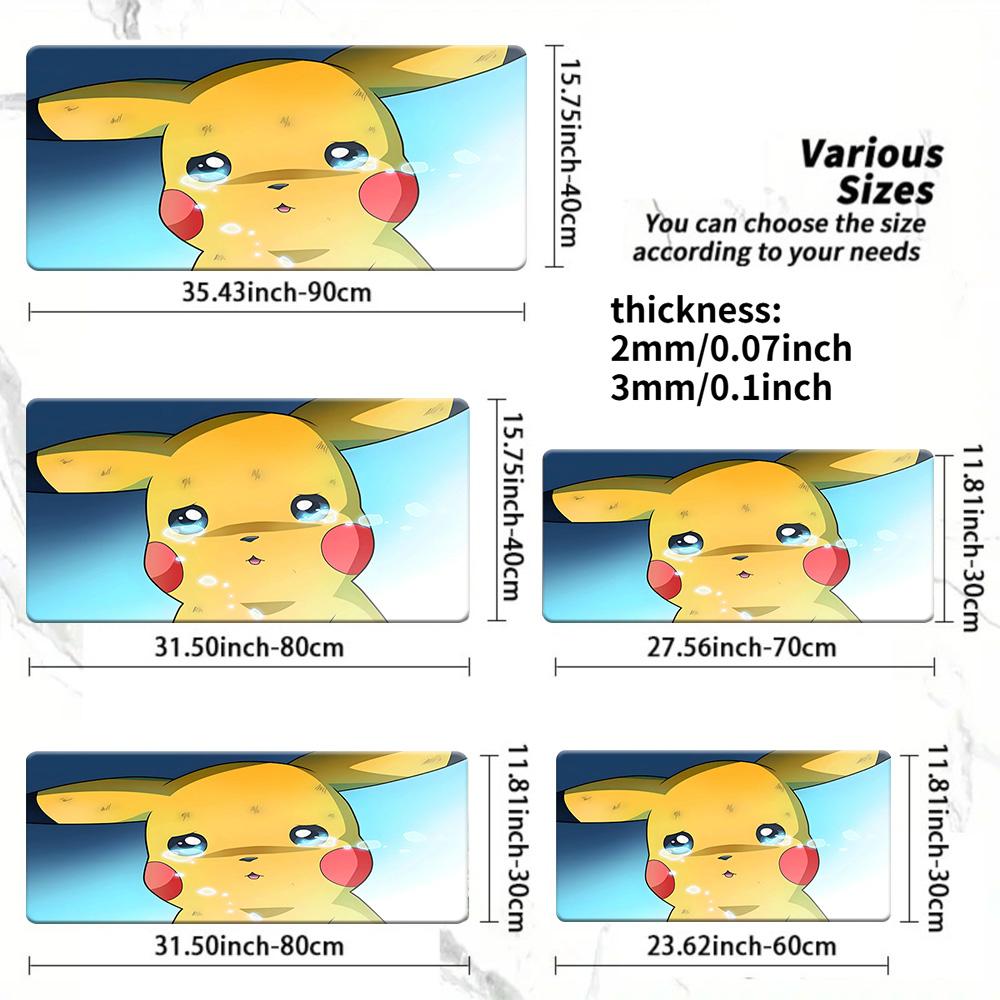 Pokemon Ash Starters Pixel Art Gaming Mouse Pad NonSlip Desk Mat 30x80x0.2cm