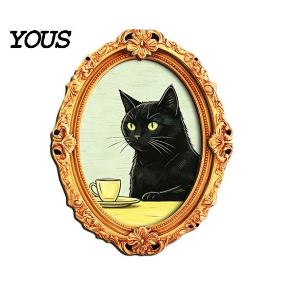 Spooky Fridge Magnets 1/6Pcs Halloween Retro Frame Refrigerator Magnet, Wooden Carved Photo Decorative Magnet for Home Office Cabinet Whiteboard Metal