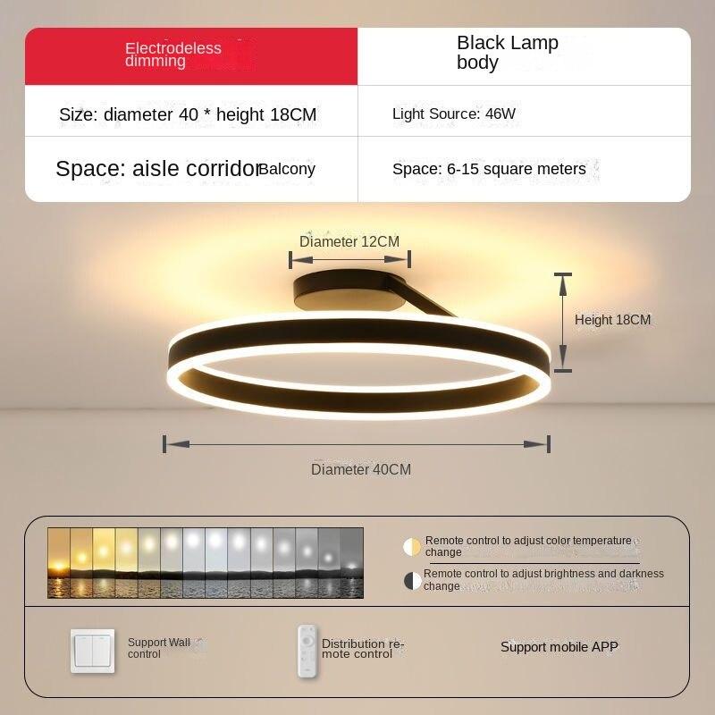 Round Bedroom Ceiling Lamp LED Lamp Living Room Lamp Simple Modern Atmosphere Domestic Study Lamp Bedroom Lamp