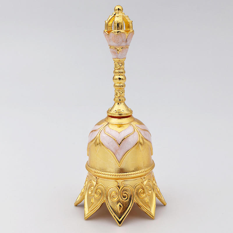 Retro Hand Bell Golden Dinner Bell Loud Clear Sound Vintage Style For Restaurant Church School Classroom Decorative Retro