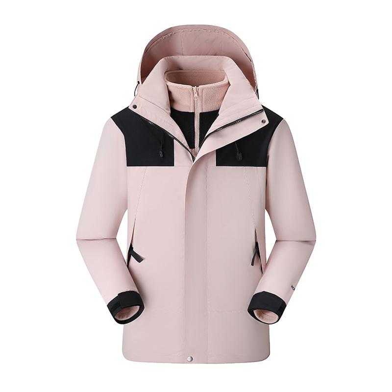 

Осенне-зимняя куртка женская три в одном съемная подкладка устойчивая к царапинам износостойкая куртка для альпинизма мужская вышитая печать 3XL