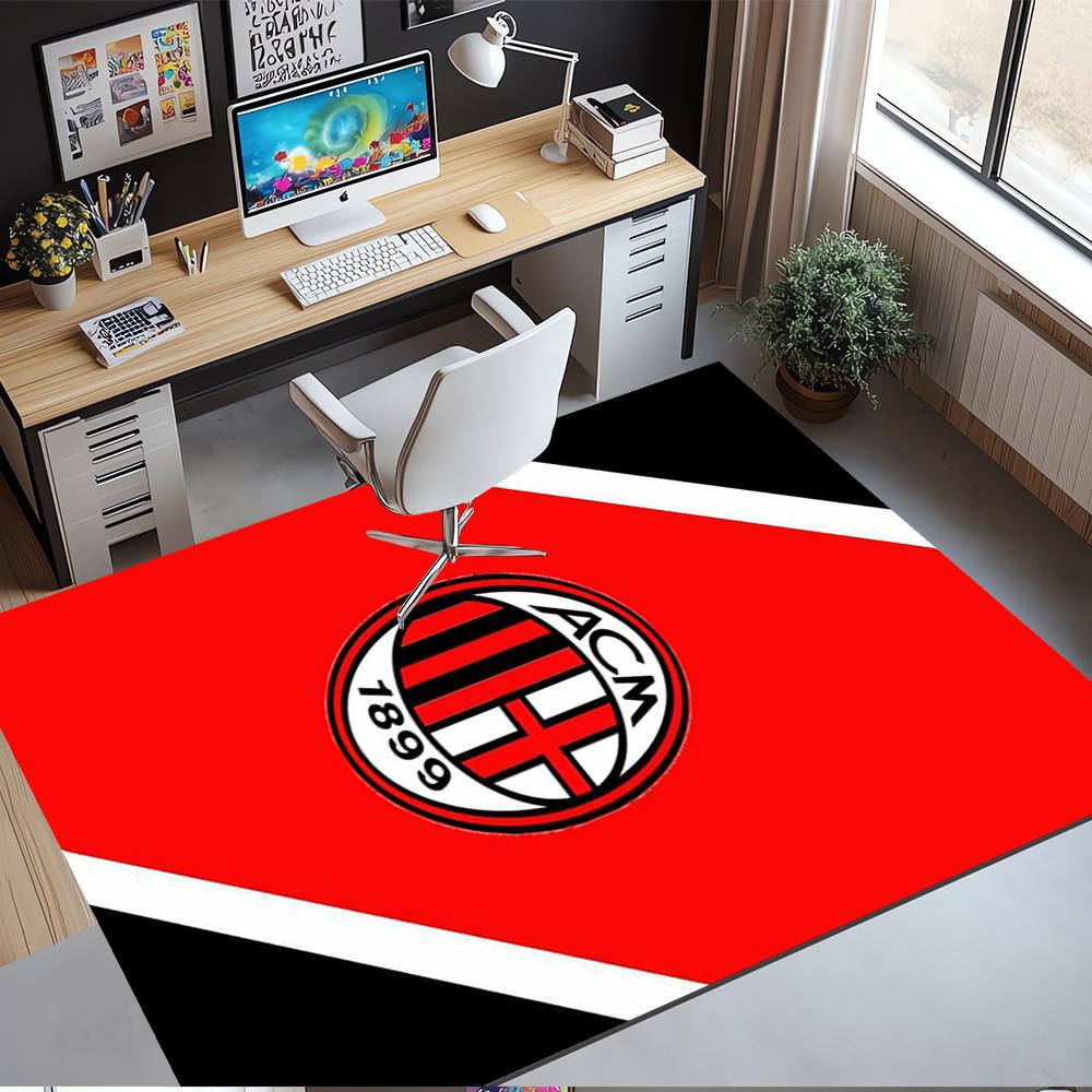 AC Milan Printed Carpet,Rug,for Office Chair Living Room Bedroom Kitchen Room Decor Gifts.