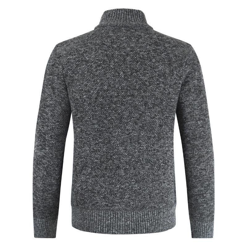 New Men's Casual Stand-Up Neck Cardigan Sweater Jacket Knitted Sweater