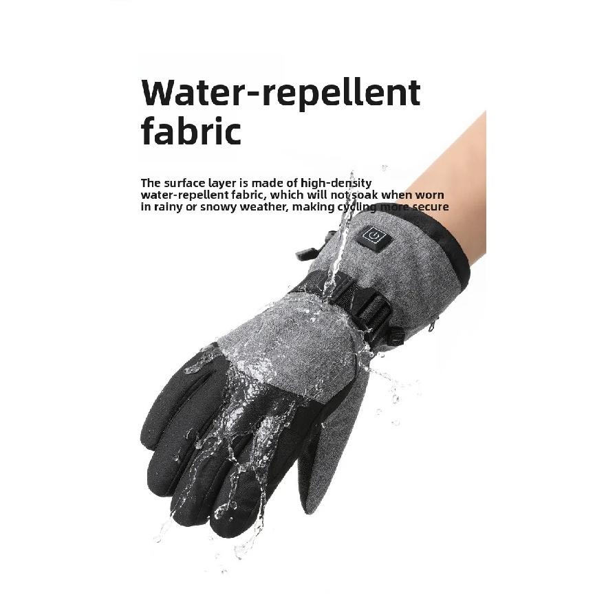 Electric Heated Gloves Waterproof Touchscreen 3 Heat Settings Heating for Outdoor Motorcycle Skiing Hiking Cycling for Men Women