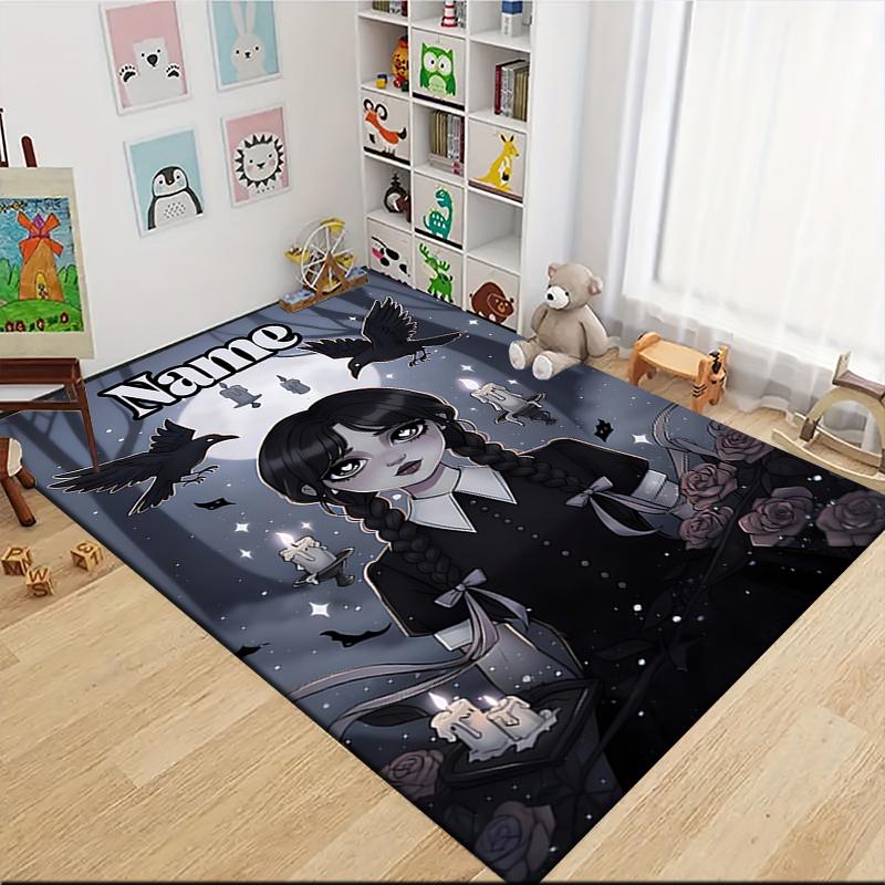 Custom Name "Addams Family: Bubble Gum Night" Carpet Rug Customizable Soft Washable Anti-Slip Home Living Room Sofa Mats Personalized Rug. 0909410