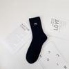 Women's Spring and Autumn New Embroidered Bowknot Mid-tube Socks Combed Cotton Women's Socks