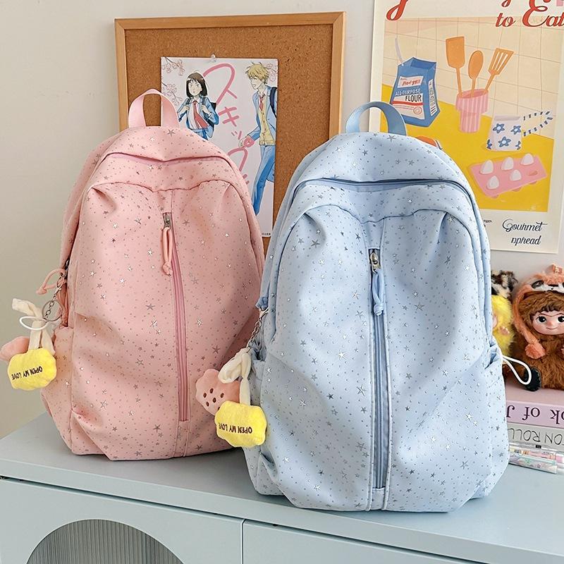 Schoolbag Spring New Schoolbag Female Korean Ins Sweet Stars Girl Heart Travel Backpack High Value Mori Backpack