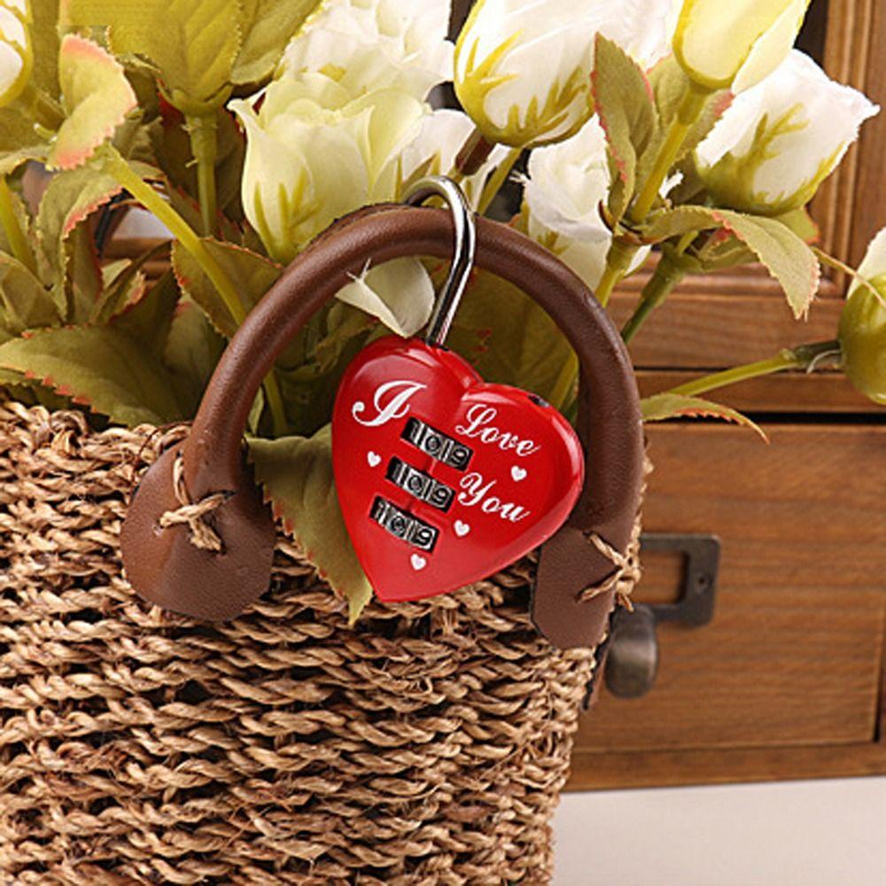 Heart Luggage Password Padlock Suitcase Code Locks Drawer Password Locks Luggage Anti-Theft Locks