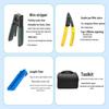 FTTH Fiber Optic Cold Fusion Kit: Power Meter, Cleaver, Miller Pliers, and Tool Bag