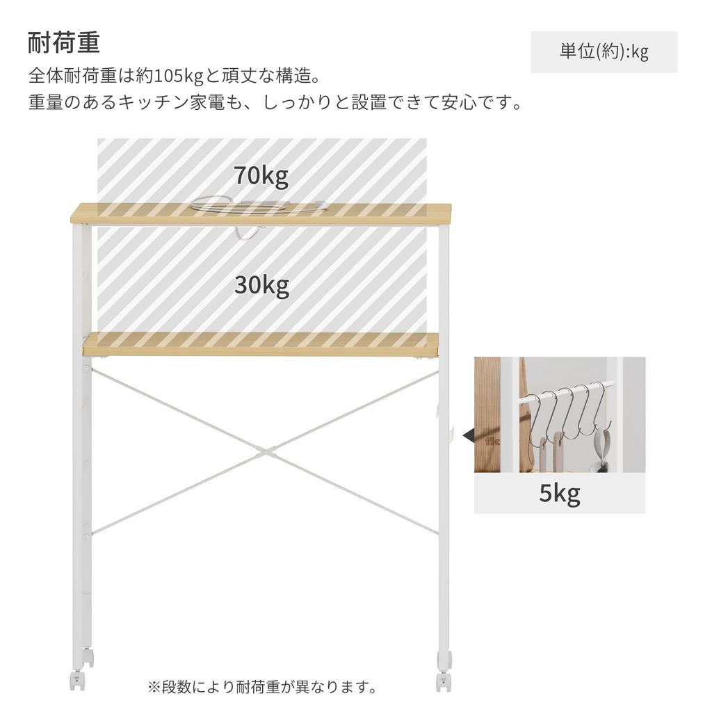 MoonMeguri Küchenmülleimer 80cm x 40cm x 100cm 105kg Traglast 7 Farben 5 Höhenverstellbar 2 Steckdosen Einfache Mikrowellenöffnung Geschirr Mikrowelle Reis Toaster Groß