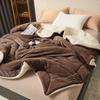 Weighted Winter Blanket for Bed Sofa Warm Thick Throw Blanket Fluffy Plush Solid Soft Fleece Blanket For Single Double Size