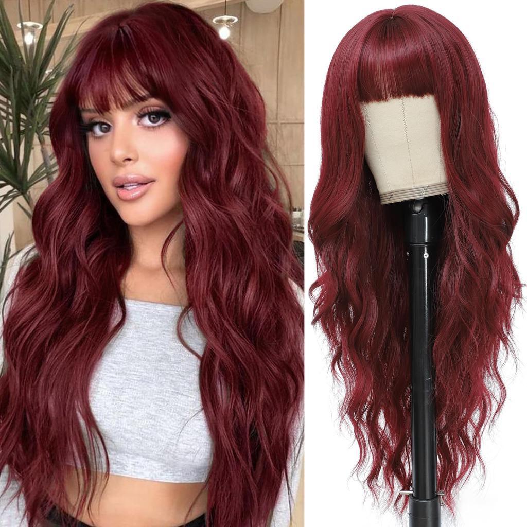 Nieuwe paarse synthetische pruik met grote golven voor feest, Halloween cosplay, dagelijks gebruik, hittebestendig haaraccessoire