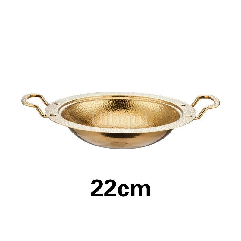 Golden Alcohol Single Person Small Hot Pot Lobster Basin Commercial Alcohol Stove Pot Hotpot Thickened Stainless Steel Dry Pots
