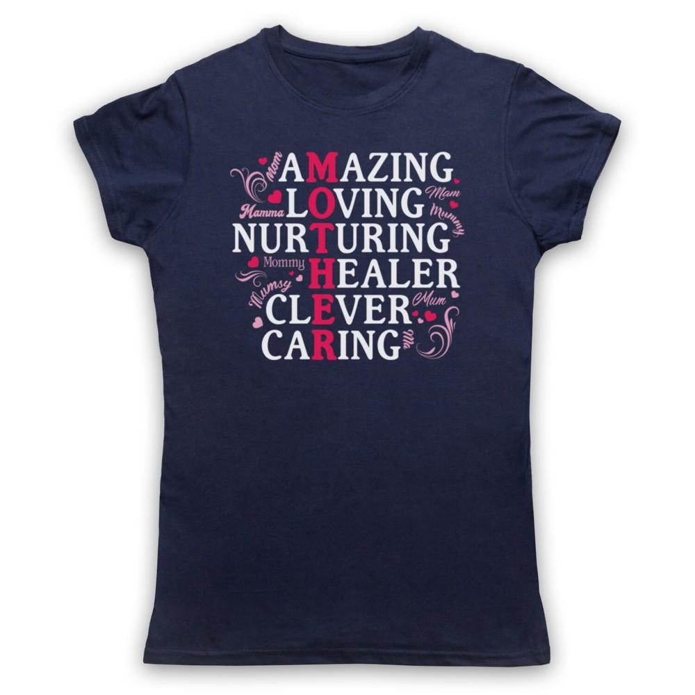 

Mother Words To Describe Amazing Loving Nurturing Heal Mens And Womens T-Shirt 2XL