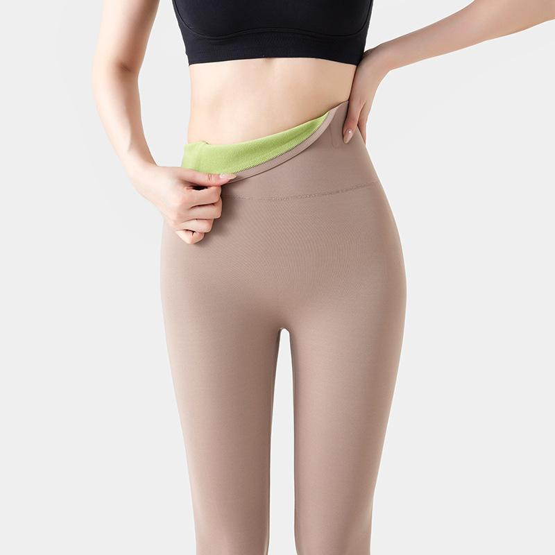Autumn Winter Plus Velvet Shark Leggings Women Thick Warm Leggings High Waist Seamless Slim-Fit Thermal Pants